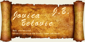Jovica Belović vizit kartica